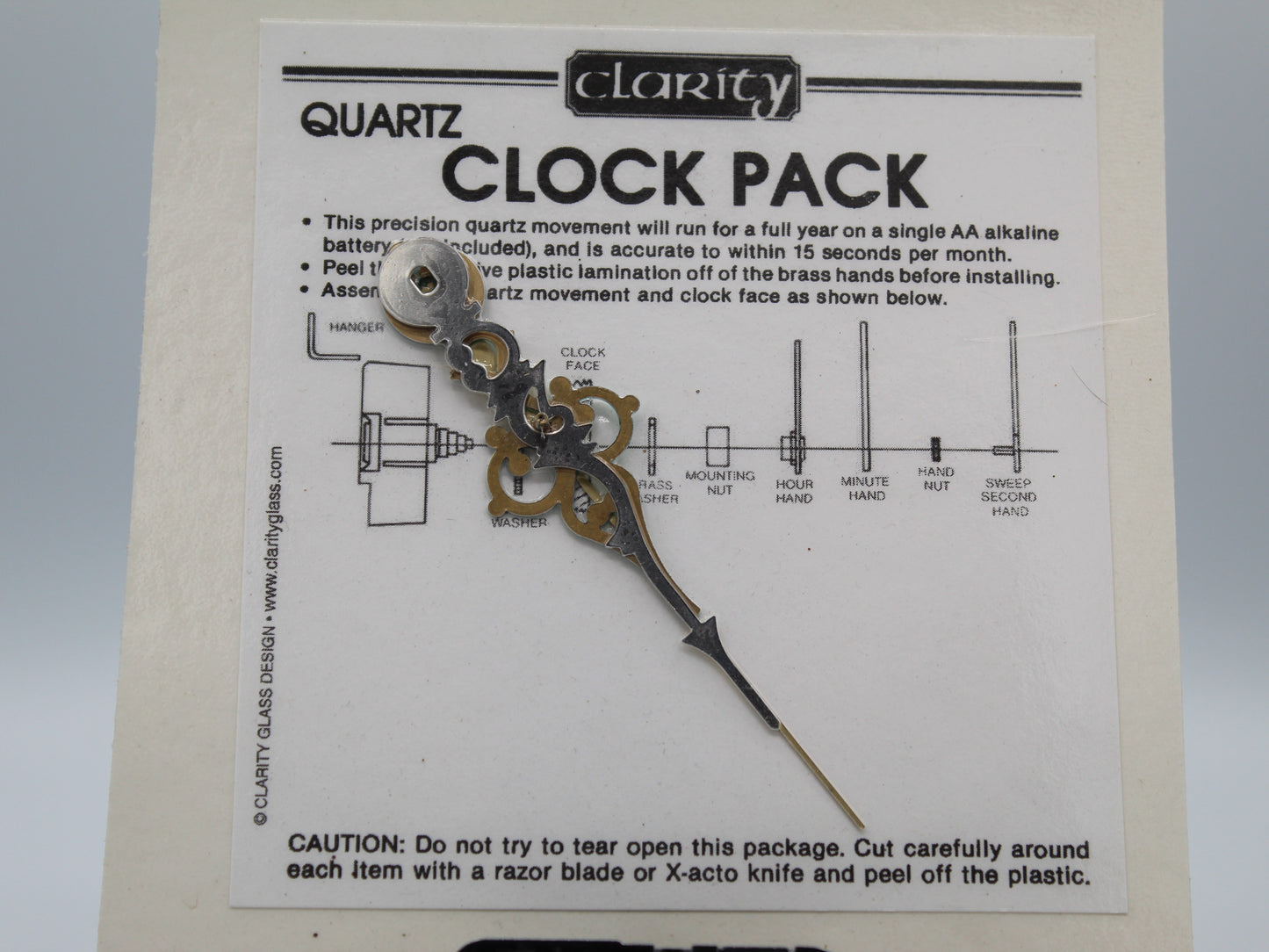 Clarity Quartz Clock Pack