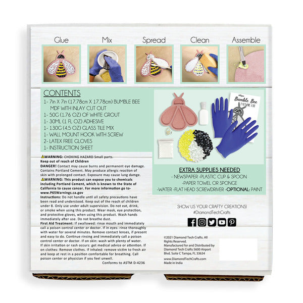 Mosaic Inlay Bumble Bee Kit