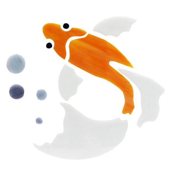Stained Glass Koi Fish Pre Cut
