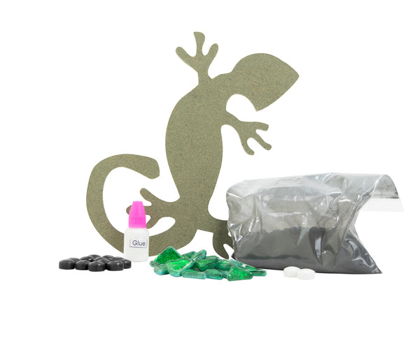 STAINED GLASS MOSAIC CRAFT KIT GECKO LIZARD