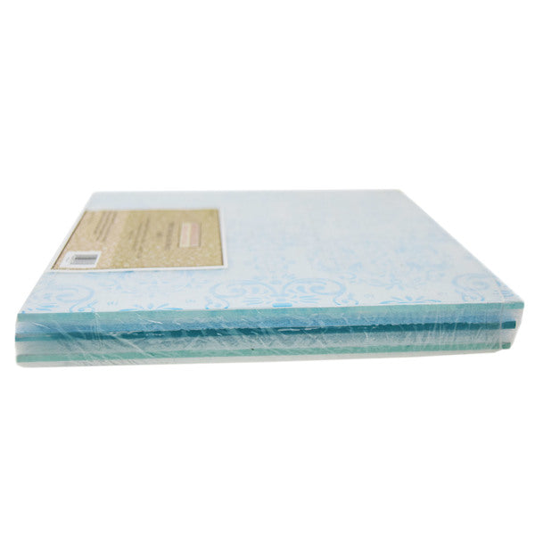 Enameled Mosaic 8" x 8" Aqua Opalescent Glass Pack 3 pcs