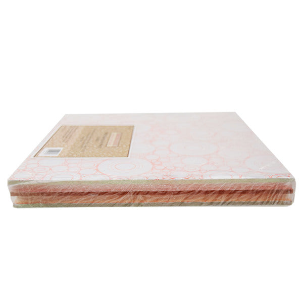 Enameled Mosaic 8" x 8" Coral Opalescent Glass Pack 3 pcs