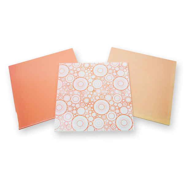 Enameled Mosaic 8" x 8" Coral Opalescent Glass Pack 3 pcs