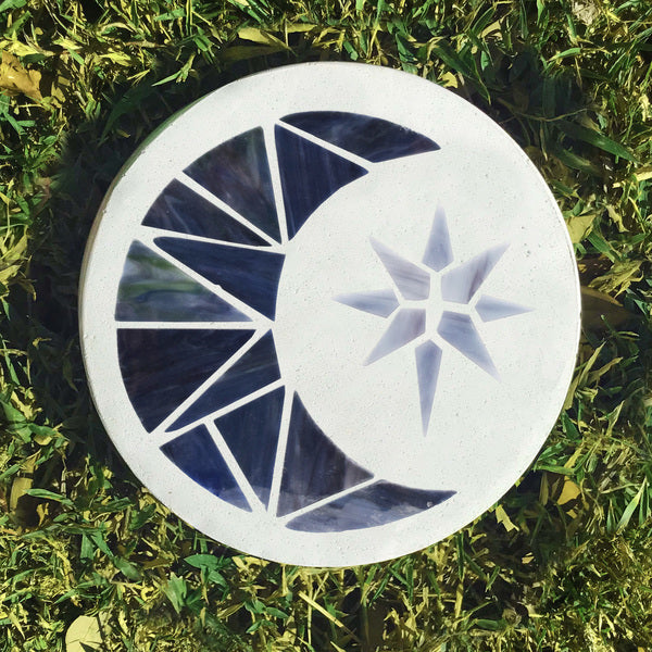 Stained Glass Crescent Moon Pre Cut